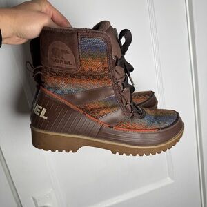 Sorel Tivoli II Aztec Blanket Boot In Tobacco Brown Size 10